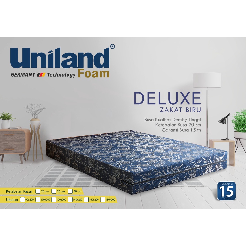 kasur busa uniland deluxe foam uk.120cm