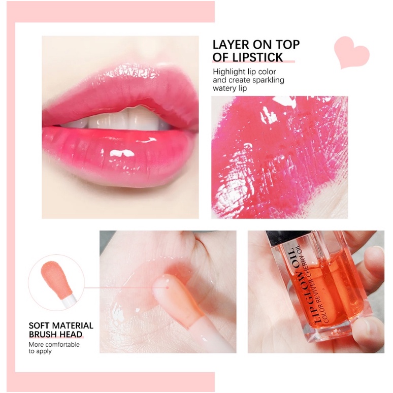 ibccccndc minyak perawatan bibir melembabkan warna bibir tahan lama mencerahkan minyak lip gloss yang tidak lengket