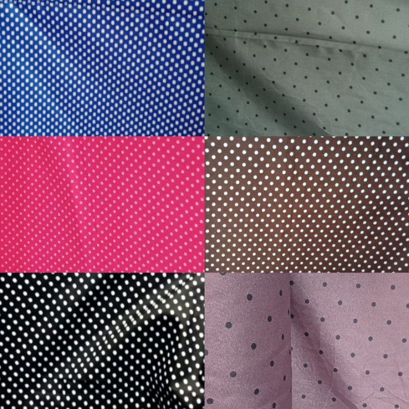 [SALUR, POLKA 1 METER] Salur Hitam Putih Kain sprei katun disperse polimikro great A meteran salur dan polkadot