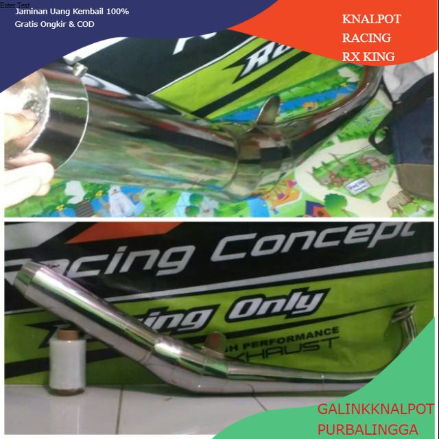 KNALPOT  RACING RX KING Rx Spesial Standard Racing Thailand Fullchrome Original Knalpot Purblaingga
