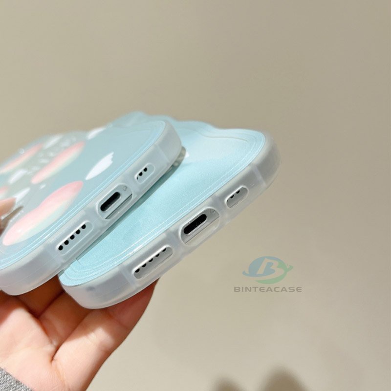 Casing TPU iPhone 14 14 Pro MAX 11 Pro 11 Pro MAX 12 12 Pro 12 Pro MAX iPhone 13 Pro MAX X XR XS MAX 6 6S 7 8 Plus Motif Peach Case Binteacase