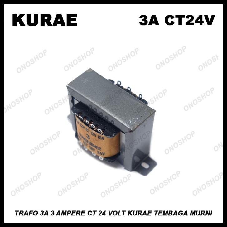 Trafo 3A 3 Ampere Ct 24 Volt Kurae Tembaga Murni