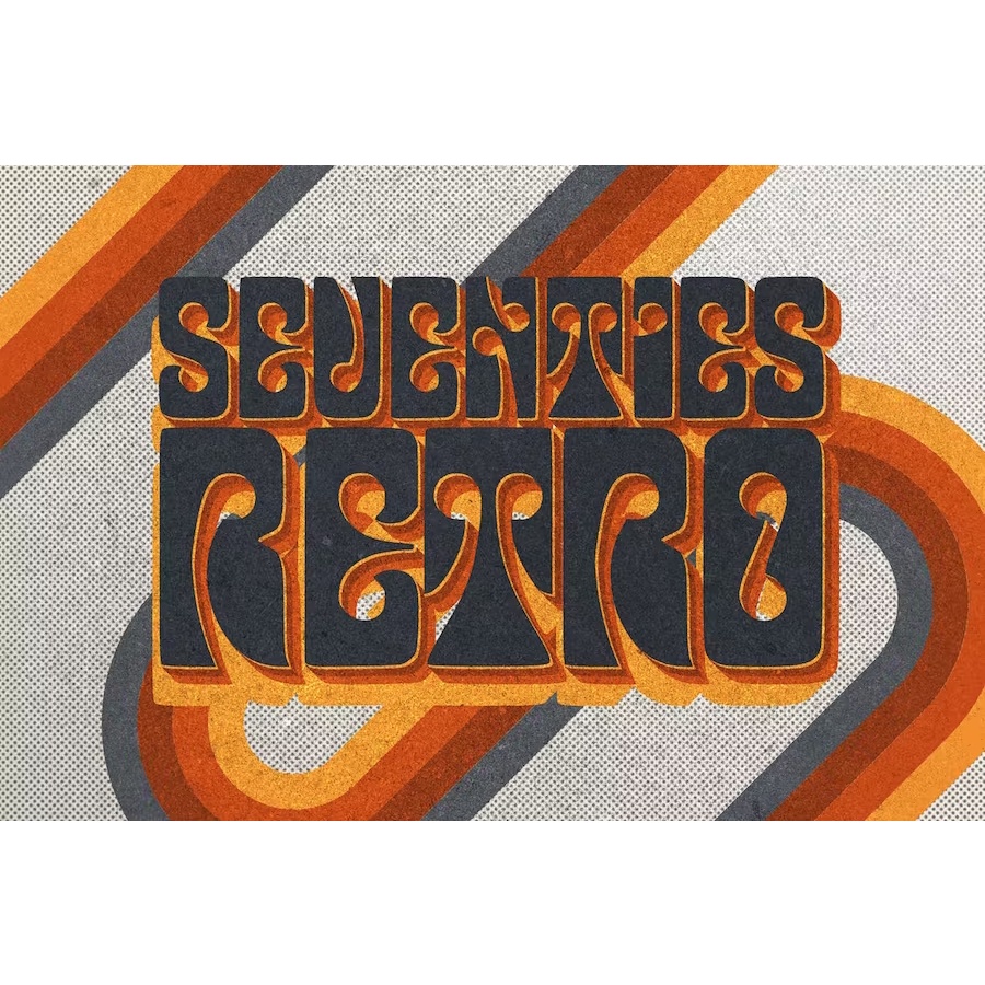 70s Retro Text Effects