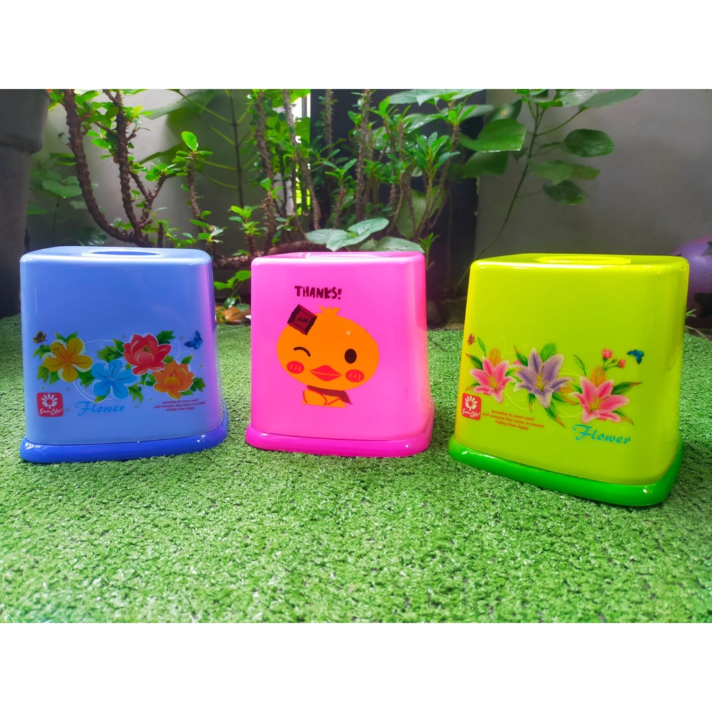 Sunlife kotak tissue flower / Tempat tissu kotak