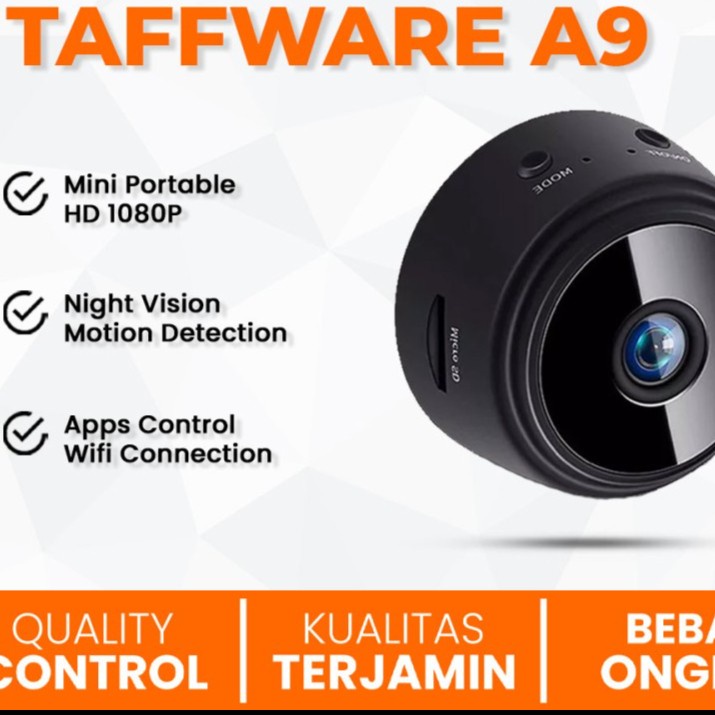 Taffware A9 IP Camera WiFi Mini CCTV HD 1080P Spy Cam Kamera Pengintai