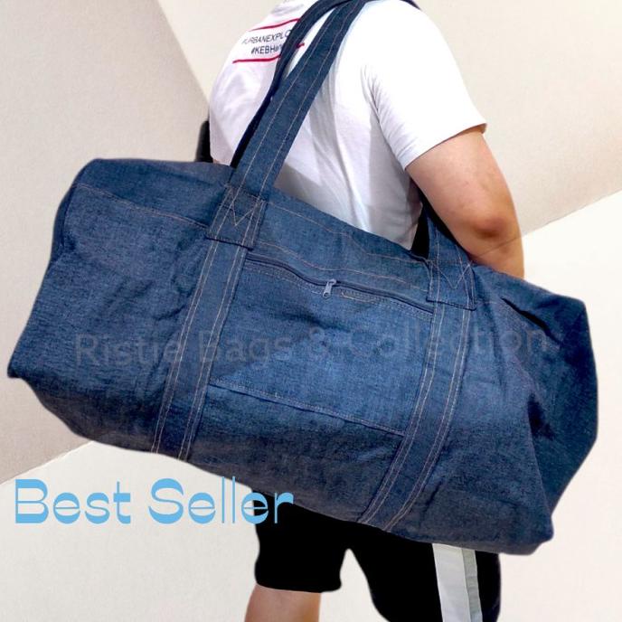 Tas Travel Tas Pakaian Tas Baju Bahan Jeans Levis Tebal Bagus Jumbo Termurah