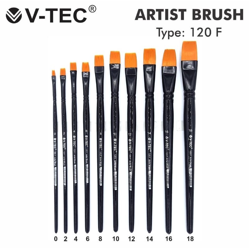 

Kuas Lukis Flat/Artist Brush Flat V-Tec 120F