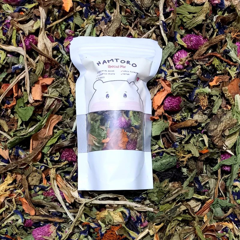 Hamtoro Special Mix - Flower and Herbs Makanan Treats Hamster Forage