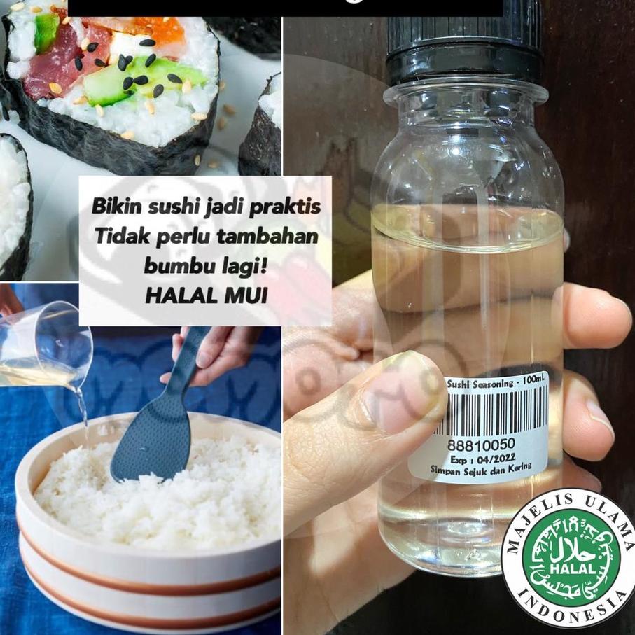 

㊫ Cuka Sushi Seasoning 100 ml Halal / Vinegar Cuka Bumbu Nasi Sushi Gimbap Onigiri ₿