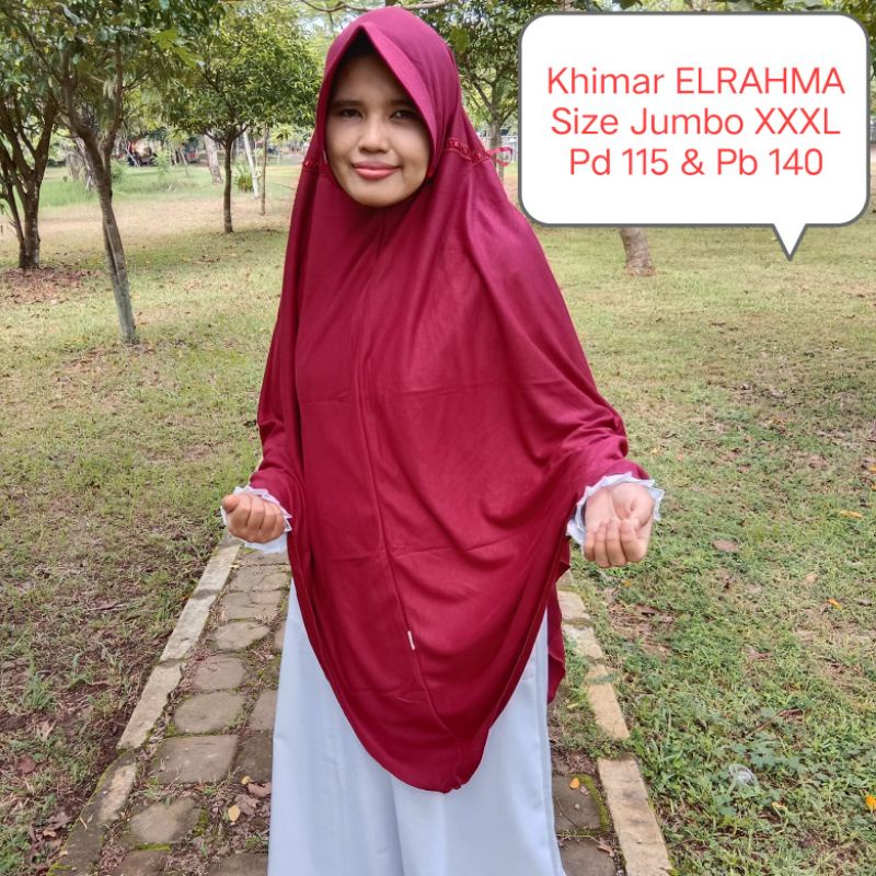 (Size Jumbo XXXL) JILBAB INSTAN BERGO/ Jilbab Serut / Jilbab Kaos / Jilbab Syar'i / Jilbab Jumbo / K