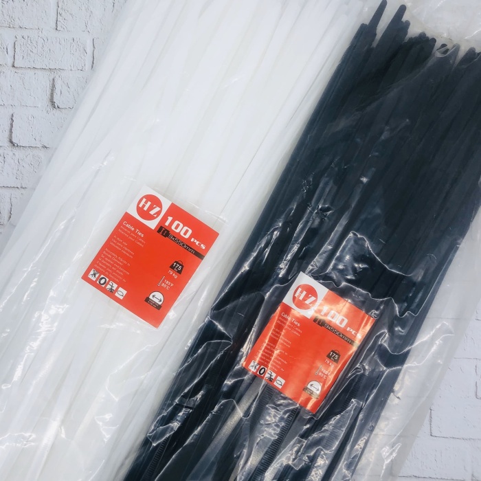 

TERBARU HZ Cable Ties 9 x 550 mm Black and White Code 3947
