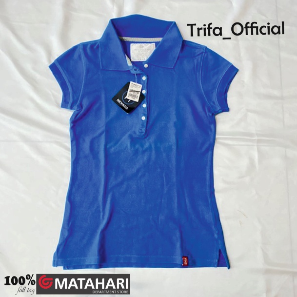 Kemeja Polos / Atasan Formal / Hem Lengan Pendek / Kemeja Polo Cewek Ukuran M Nevada Jeans Outfiters
