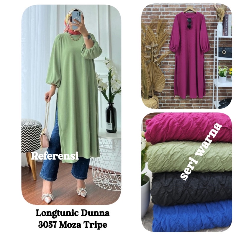 3057 long tunic dunna moza tripe merk clarke midi dress