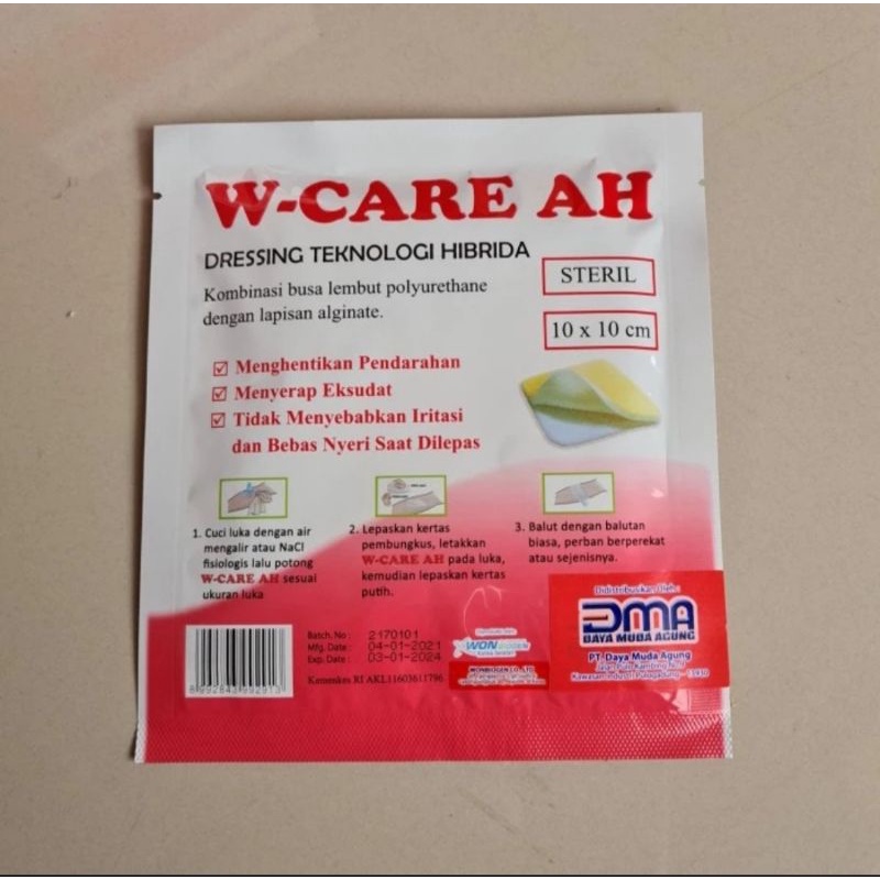 W CARE AH / W-CARE AH / Perban Luka Foam Dressing