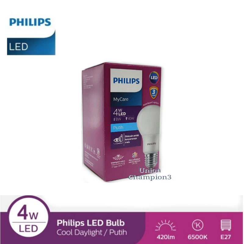 Lampu LED 4W/4 watt PHILIPS myCare E27