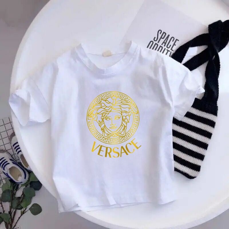 Baju Kaos Anak Laki Laki &amp; Perempuan Kaos Anak Versa Gold Umur 2 Sampai 10 Tahun Atasan Anak laki Laki T-shirt Anak Perempuan Murah Baju Kaos Anak Murah