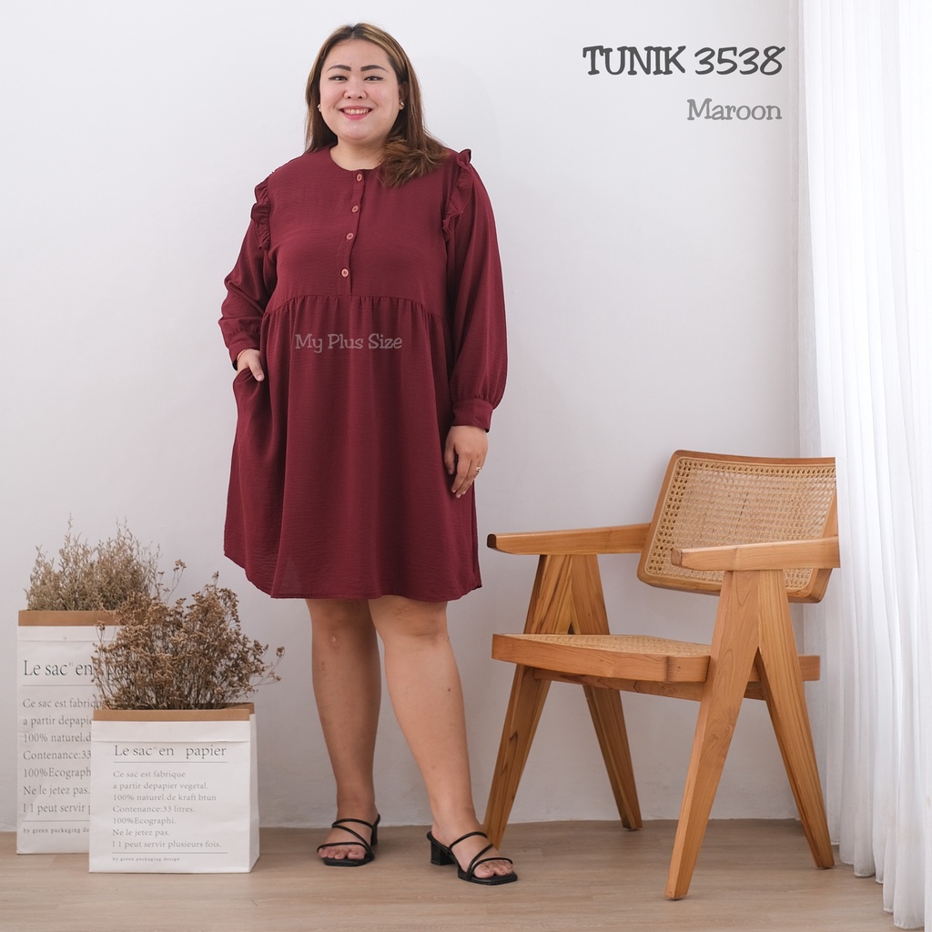 Tunik Jumbo Wanita 3538, Ld 125,130 &amp; 145 cm