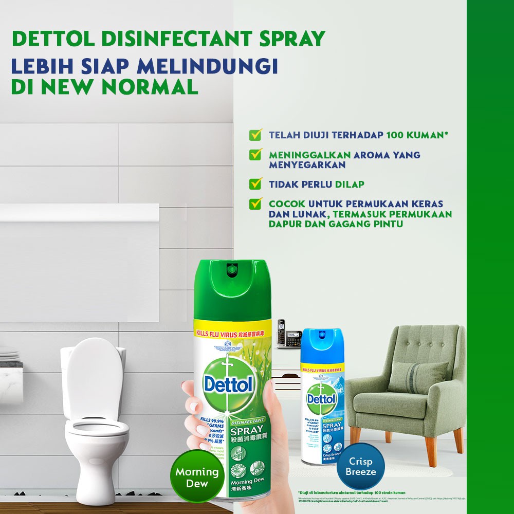 Nama - Dettol Disinfectant Spray Morning Dew - Spray Crisp Breeze 225/ 450 ml