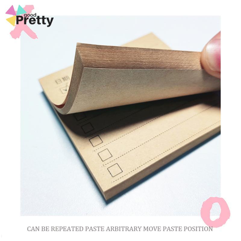 Sticky Note Memo Brown White Retro Sederhana Korea Sticky Note Alat tulis - PD