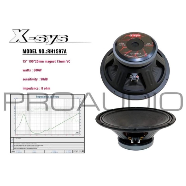 Speaker Komponen X sys X-SYS RH1597A RH 1597A Original