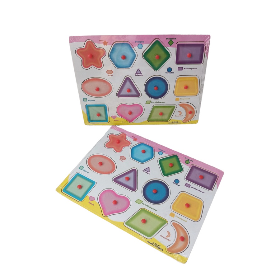 Mainan Edukasi Anak Wooden PUZZLE KAYU MONTESSORI GEOMETRI DX546 /puzzle bentuk montessori/ puzzle kayu mainan edukasi /mainan  monotoring anak