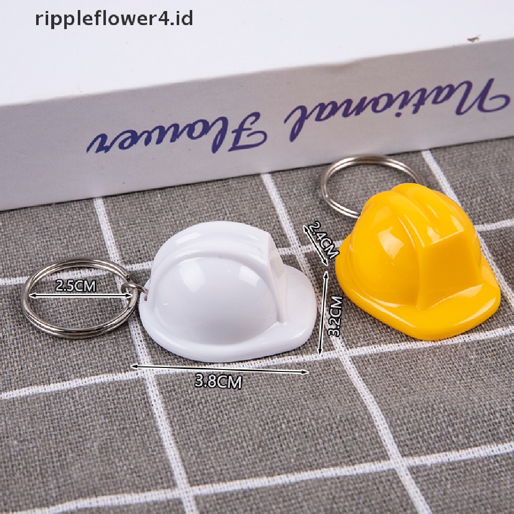 {rippleflower4.id} Helm Topi Keras Gantungan Kunci Liburan Kreatif Helm Safety Keying Perhiasan Hadiah~