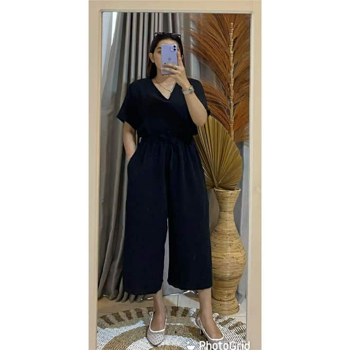 KULOT PENDEK CRINKLE 7/8 JUMBO PINGGANG TALI SERUT