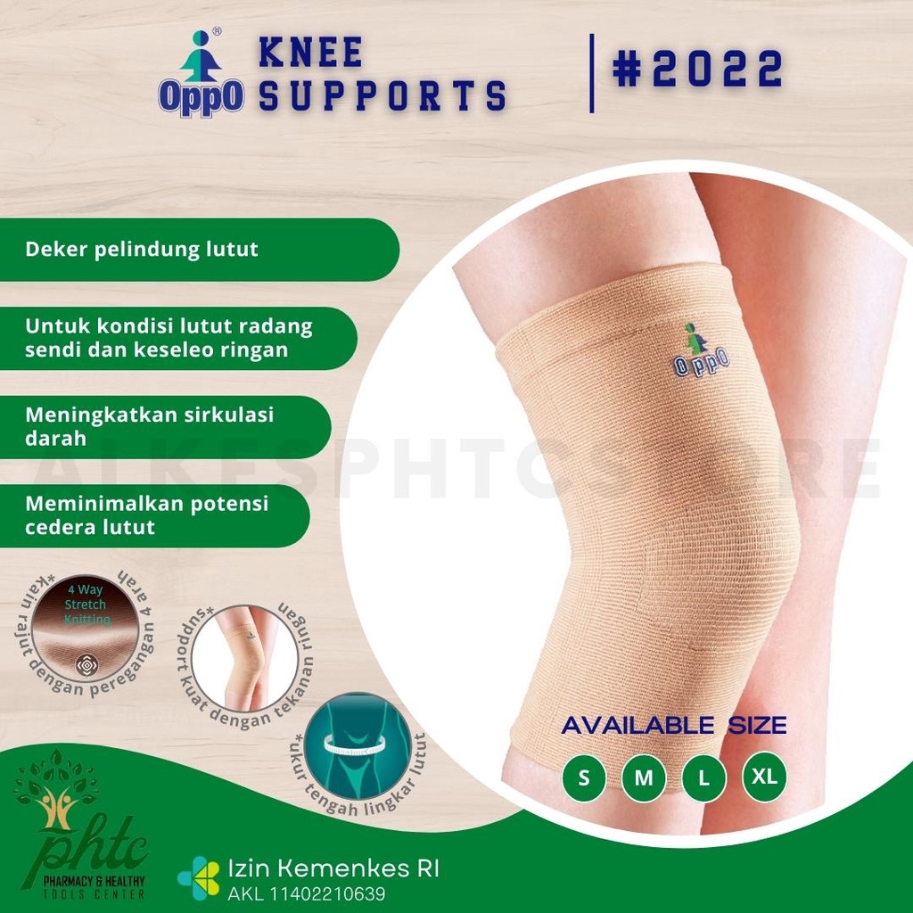 OPPO 2022 Knee Support Elastic l Untuk Lutut Rematik l Keseleo Ringan &amp; Lutut Kaku