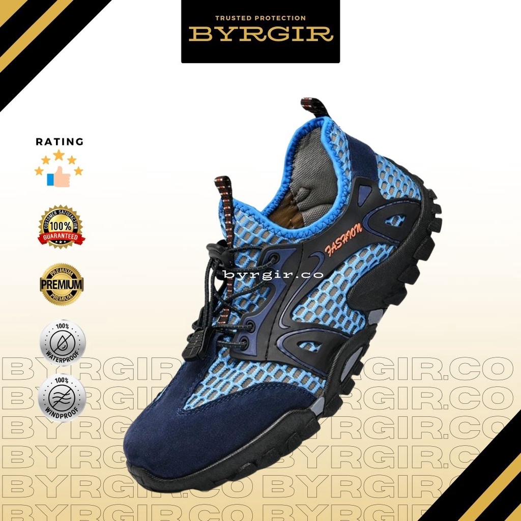 BYRGIR Sepatu Trekking Fashion  Tali Outdoor Hiking Casual Shoes Gunung Mendaki Adventure Quick Dry Pria Wanita Breathable Sepatu Olahraga Pantai Touring Ringan Anti Air