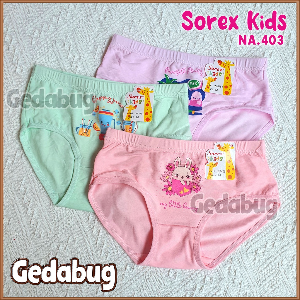 3 Pcs - CD Anak Sorex NA403 - NA 403 Remaja Perempuan Girl Supersoft | Gedabug