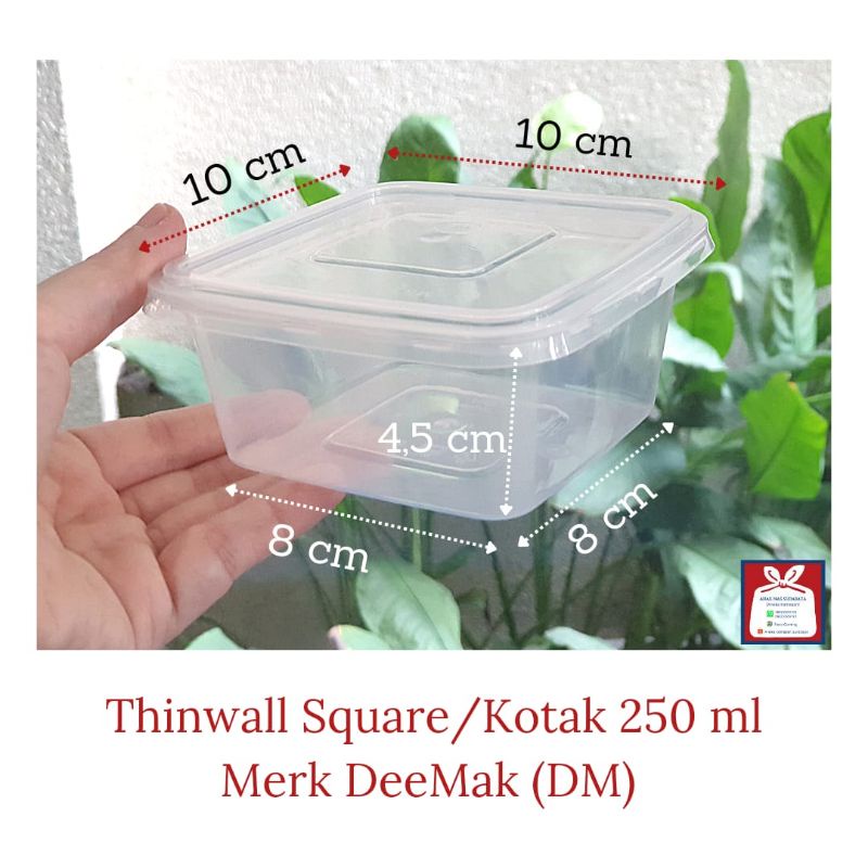 Thinwall Square 250ml / Thinwall Kotak 250ml