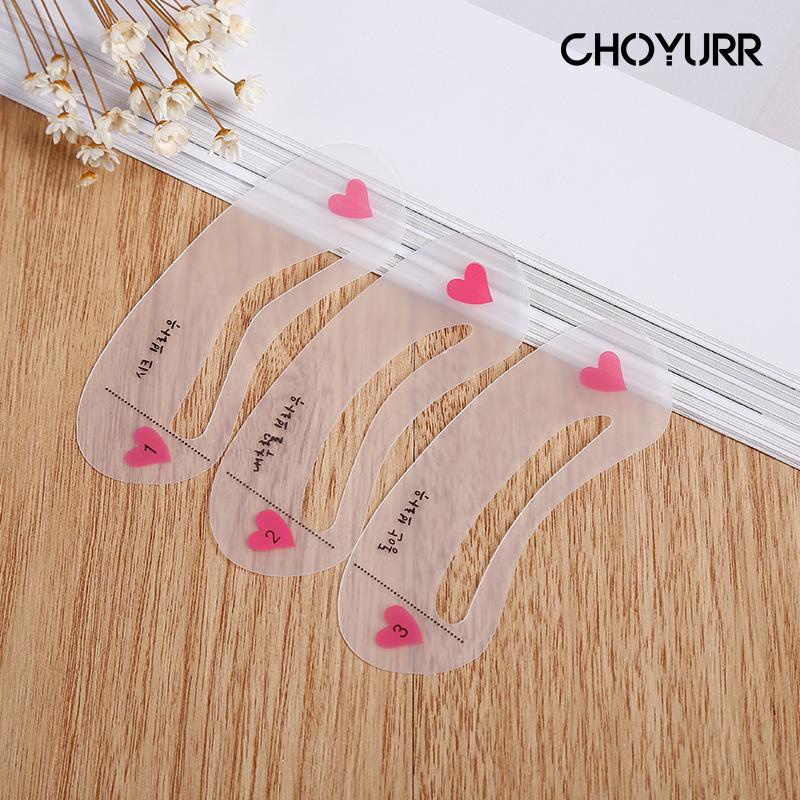 【COD】3Pcs/Set Cetakan Alis Card Eyebrow Stensil Pembentuk Alis Mudah Digunakan Adjustable Untuk Wanita Makeup Tools Praktis Murah Pengiriman Acak-CH