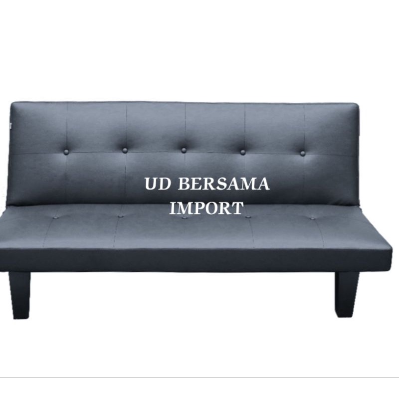 SOLEIL Ramadante Sofa Tidur Kulit Outdoor/Sofa Kursi - Hitam