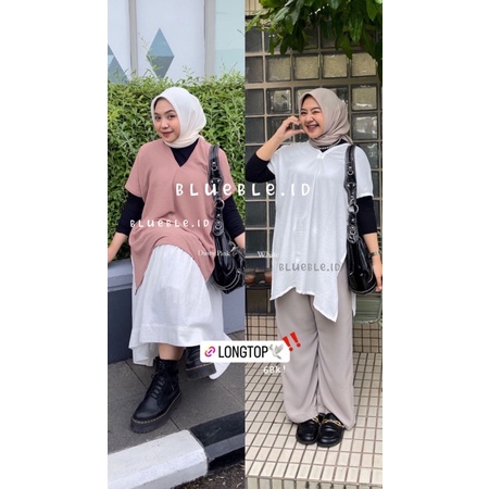 ASMERA LONG TOP -LONG SQUARE V NECK