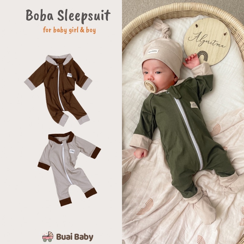 BUAI - BOBA SLEEPSUIT Bahan Nyaman 0-3 month