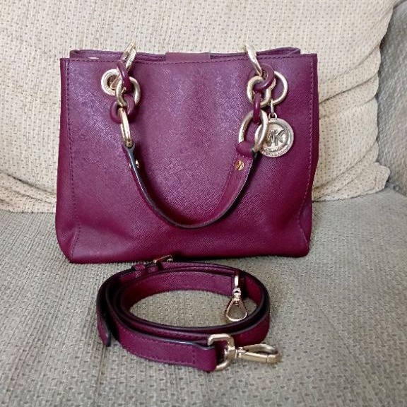 Preloved MK Cynthia Small Bag Maroon