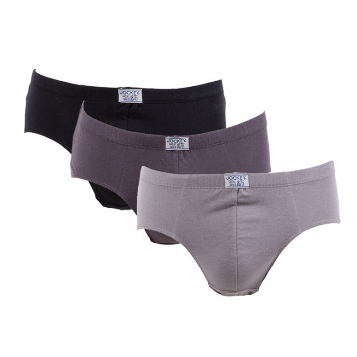 ⭐BISA COD⭐ ISI 3 JOCKEY BRIEF UNDERWEAR CELANA DALAM PRIA PENDEK TRUNK DALLL - S