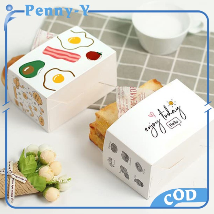 *#*#*#*#] 50pcs Box Sandwich Box/Toast Box/Kotak Kue/Box Kentang/Wax Paper