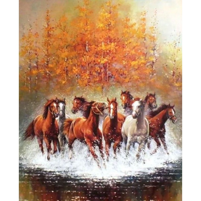 LUKISAN POSTER CETAK JUMBO KUDA II