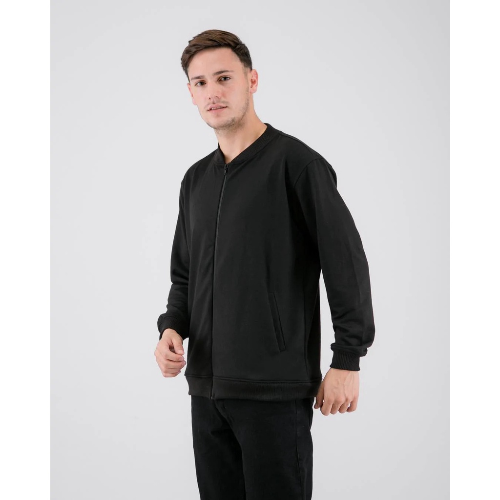Jaket Bomber Pria Hitam Murah-LiveHaf