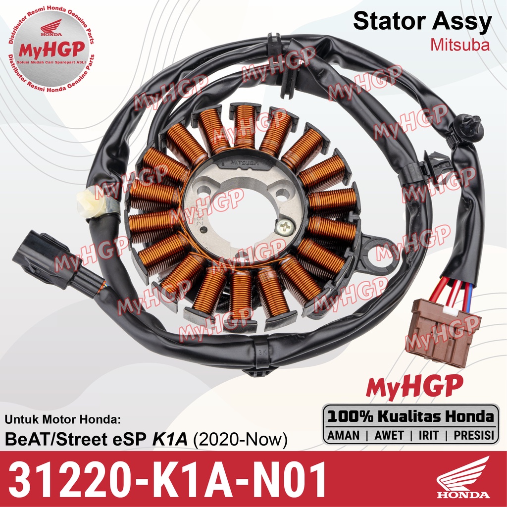31220K1AN01 - STATOR COMP - Spull Honda BeAT Deluxe / Street K1A Generator Kumparan Sepul Spul 31220