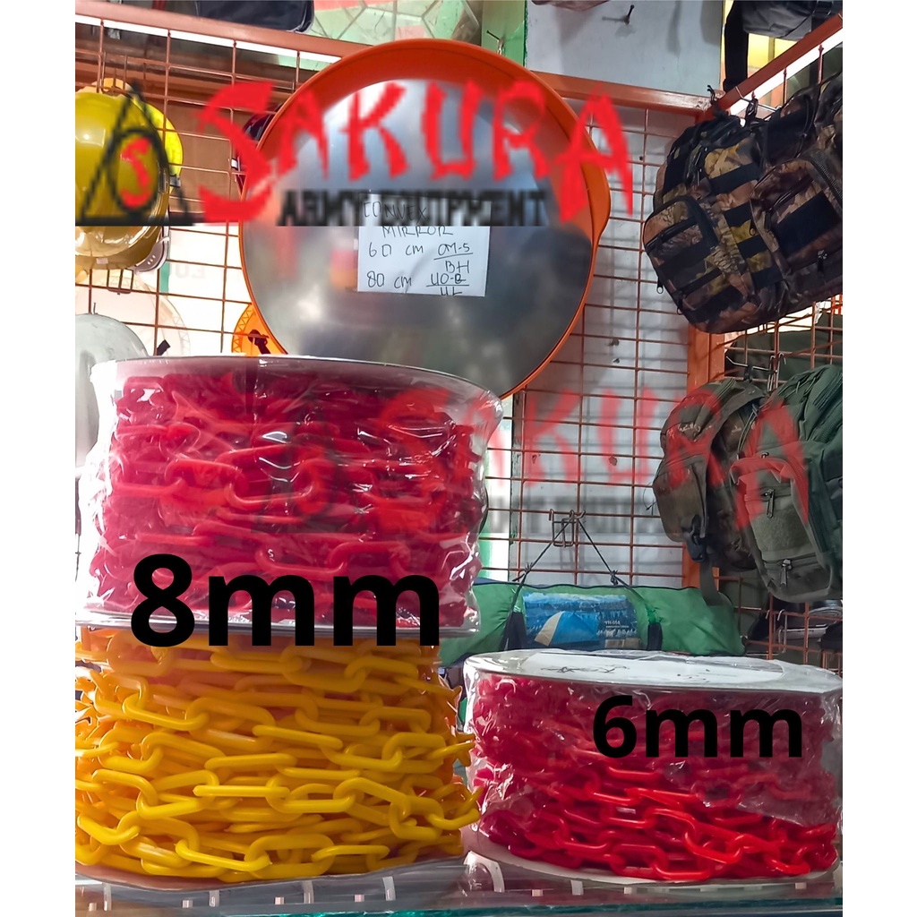 Rantai Plastik 8mm Rantai Gantungan Baju Cone Chain PER METER