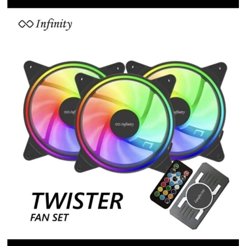 Fan Infinity Twister RGB 3 IN 1 (3 fan + Hub + Remote)