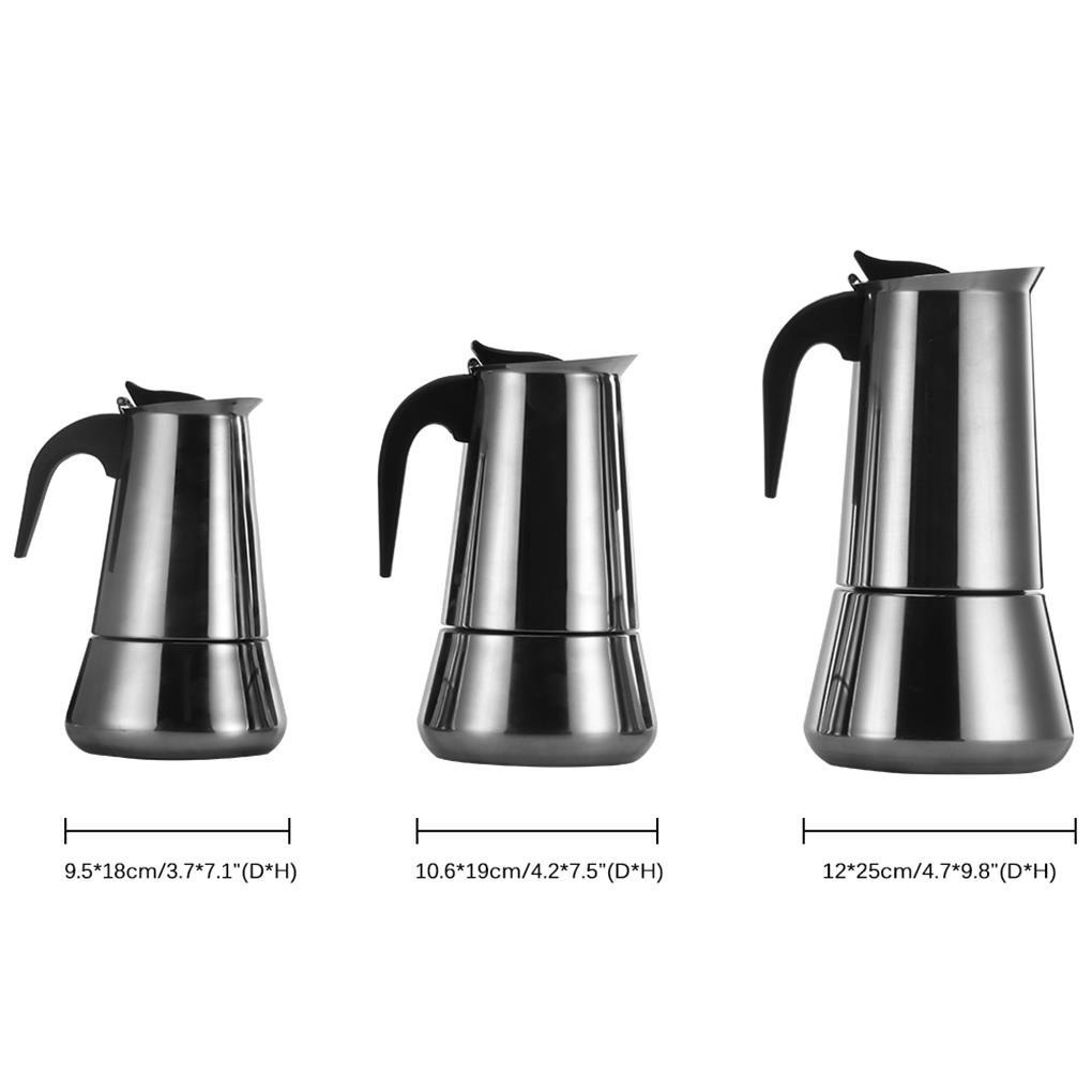 Coffee Maker Filter Pot Percolator Alat Stainless Steel Pengerjaan Halus Hemat Ruang Mesin Penyaringan Permukaan Halus Tanpa Burrs