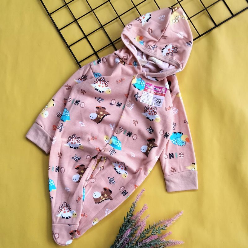 jumper hoodie bayi newborn printing 0-3 bulan