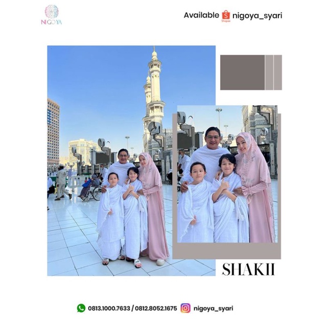 Nigoya Syar'i - Gamis Shakii Set Syari Eksklusif untuk Haji Umroh & Pesta