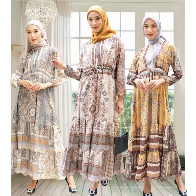 Ready stok ‼️ Dilara dress-Radwah-Baju muslim