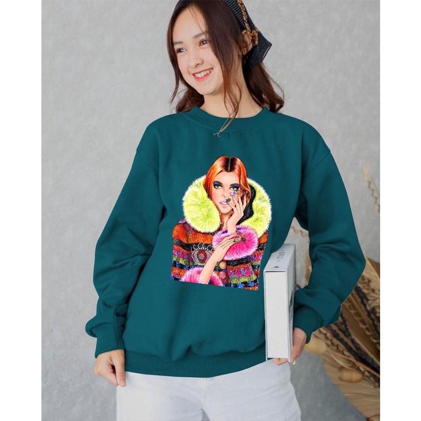 Kaos Lengan Panjang DTF CEWEK SHAL / Kaos Sweatshirt / Atasan Wanita / Atasan Wanita Lengan Panjang