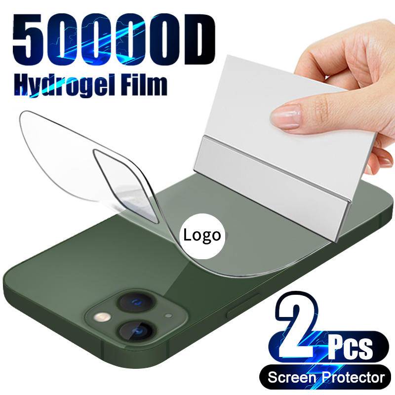 IPHONE 2pcs Untuk Iphone13 12 11 14 Pro MAX Mini Plus Cover Hydrogel Film Pelindung Layar Belakang Film