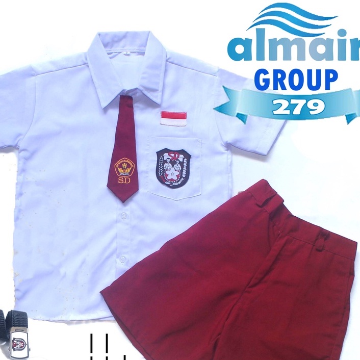 baju sekolah sd merah putih setelan baju celana anak laki laki